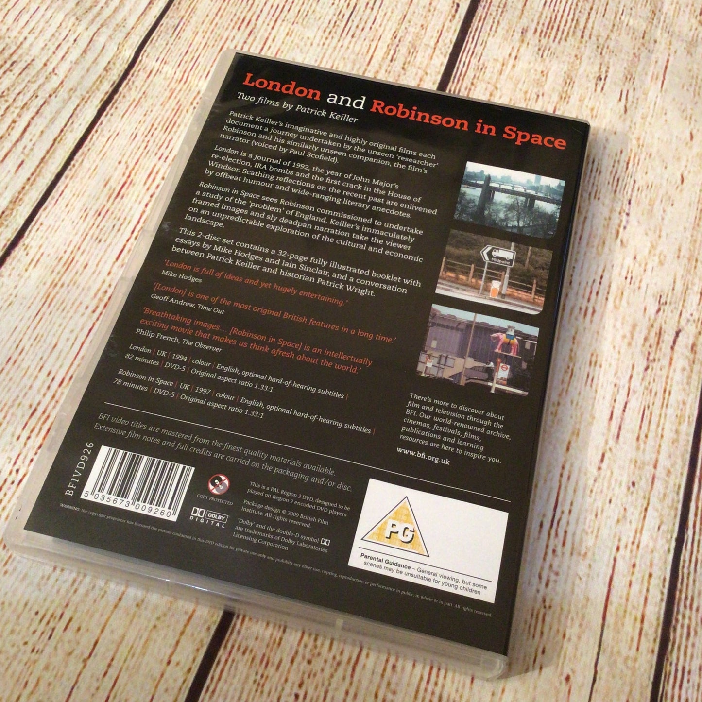 London & Robinson in Space DVD, Two Films by Patrick Keiller, BFI, 5035673009260