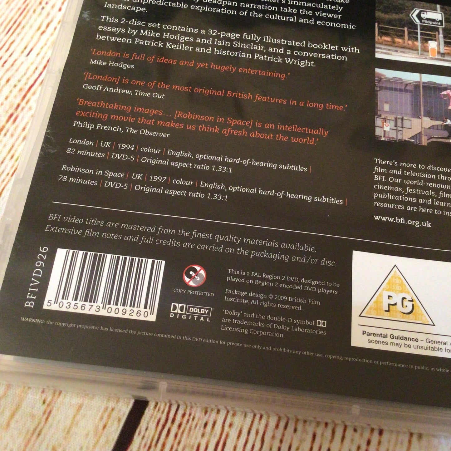 London & Robinson in Space DVD, Two Films by Patrick Keiller, BFI, 5035673009260