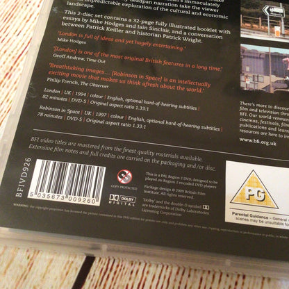 London & Robinson in Space DVD, Two Films by Patrick Keiller, BFI, 5035673009260