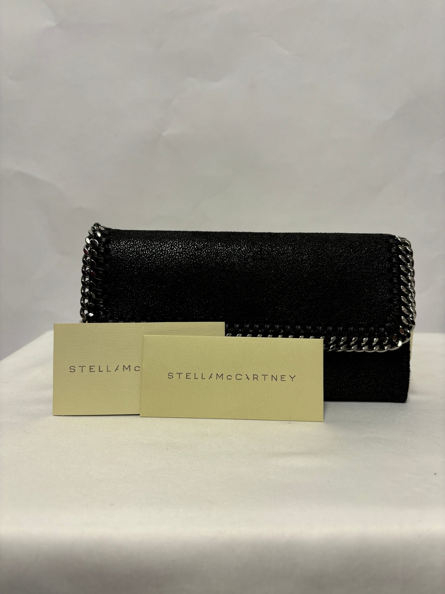 Stella McCartney Black Faux Leather Falabella Continental Wallet BNIB