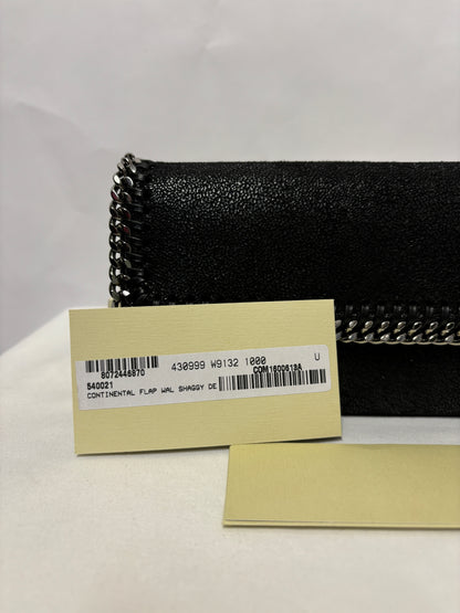 Stella McCartney Black Faux Leather Falabella Continental Wallet BNIB