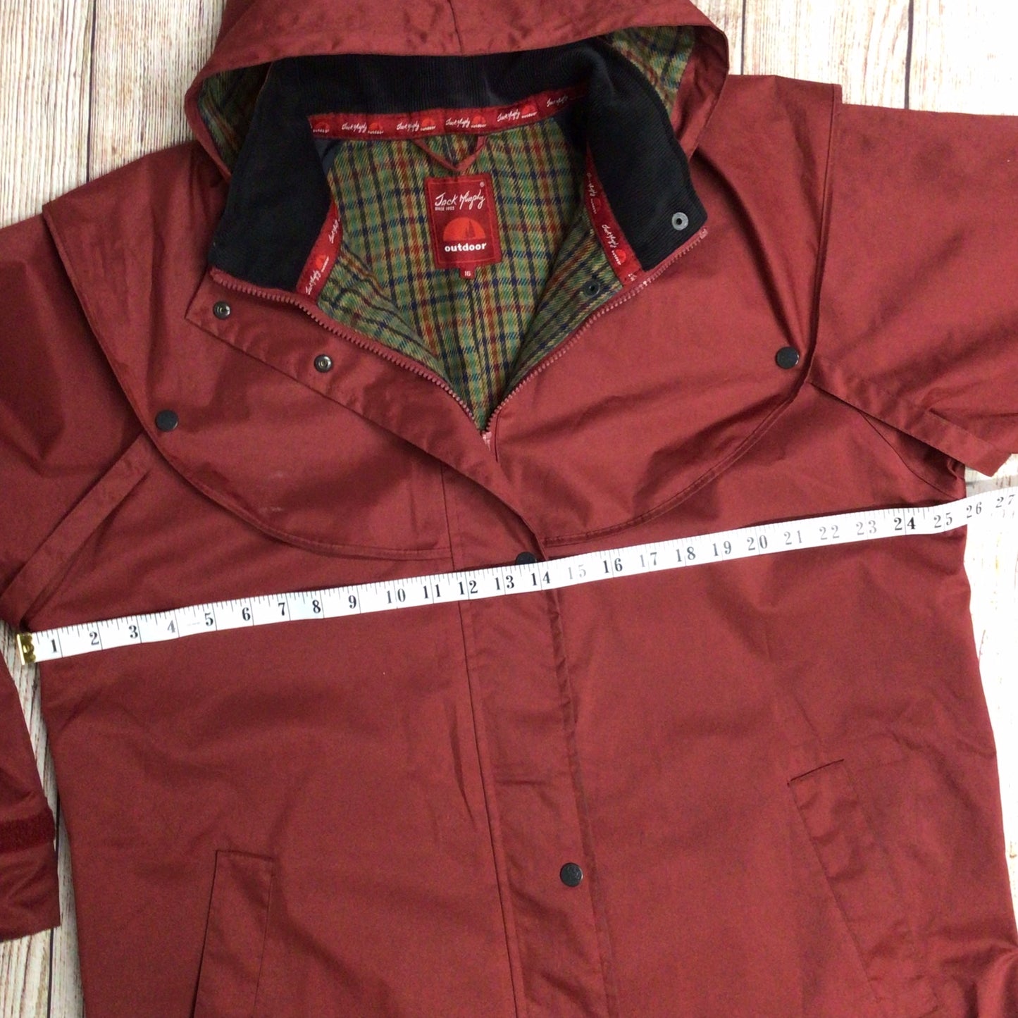 Jack Murphy Red Malvern Long Coat Size 16