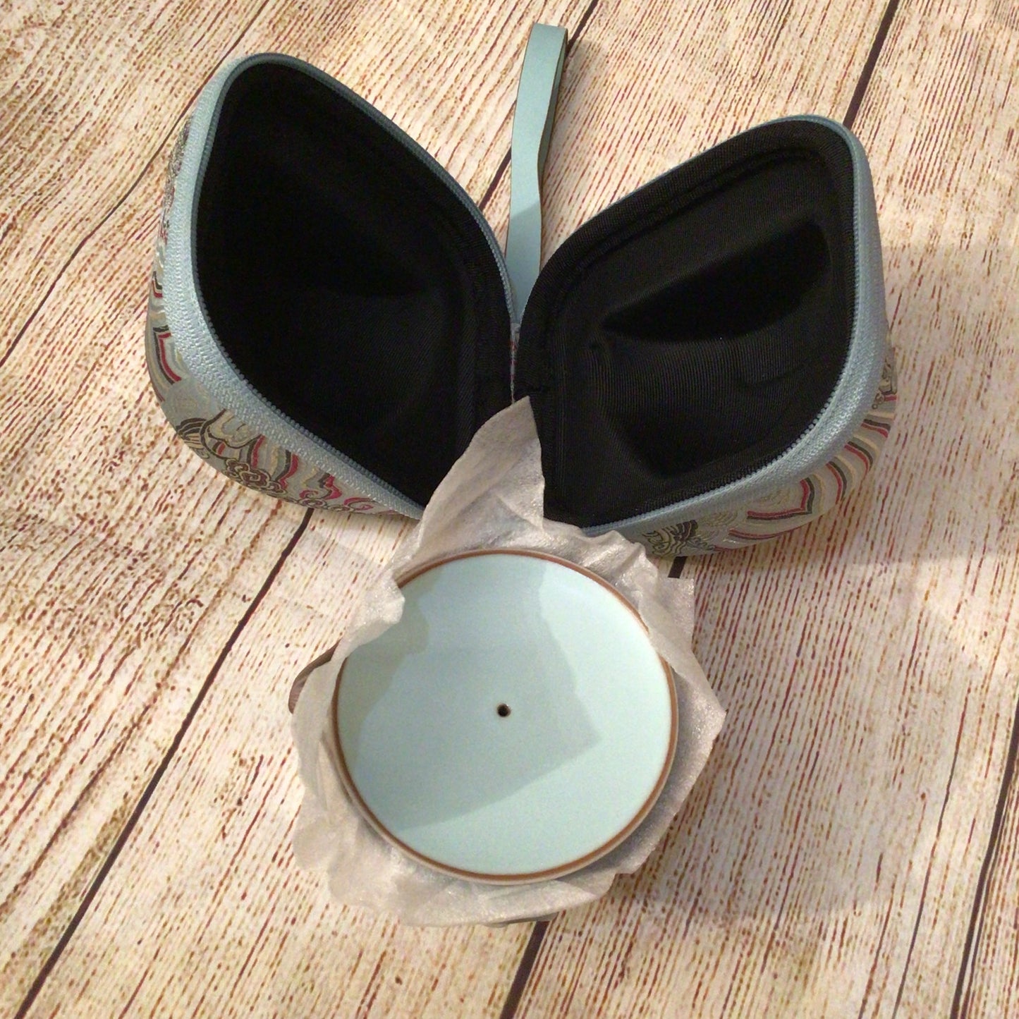 Edenus Light Blue Green Travel Tea Set with Case