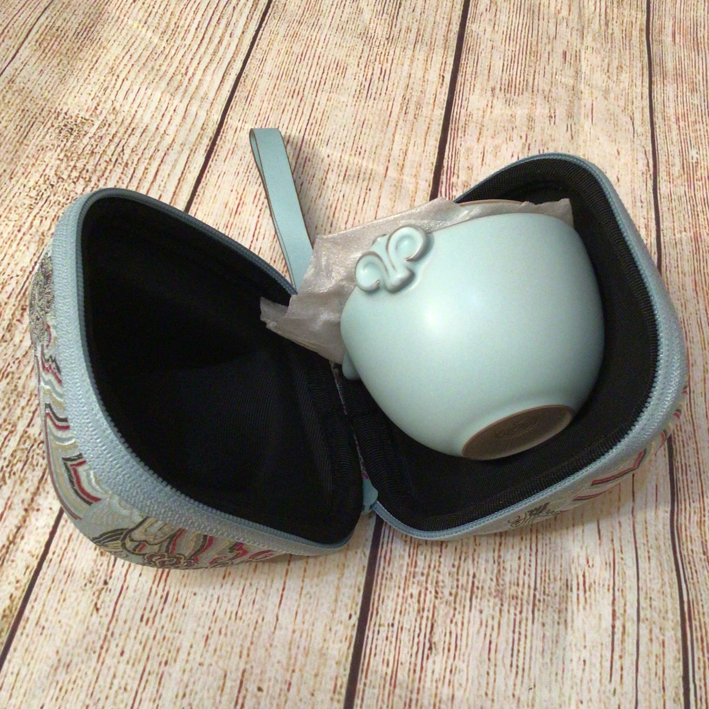 Edenus Light Blue Green Travel Tea Set with Case