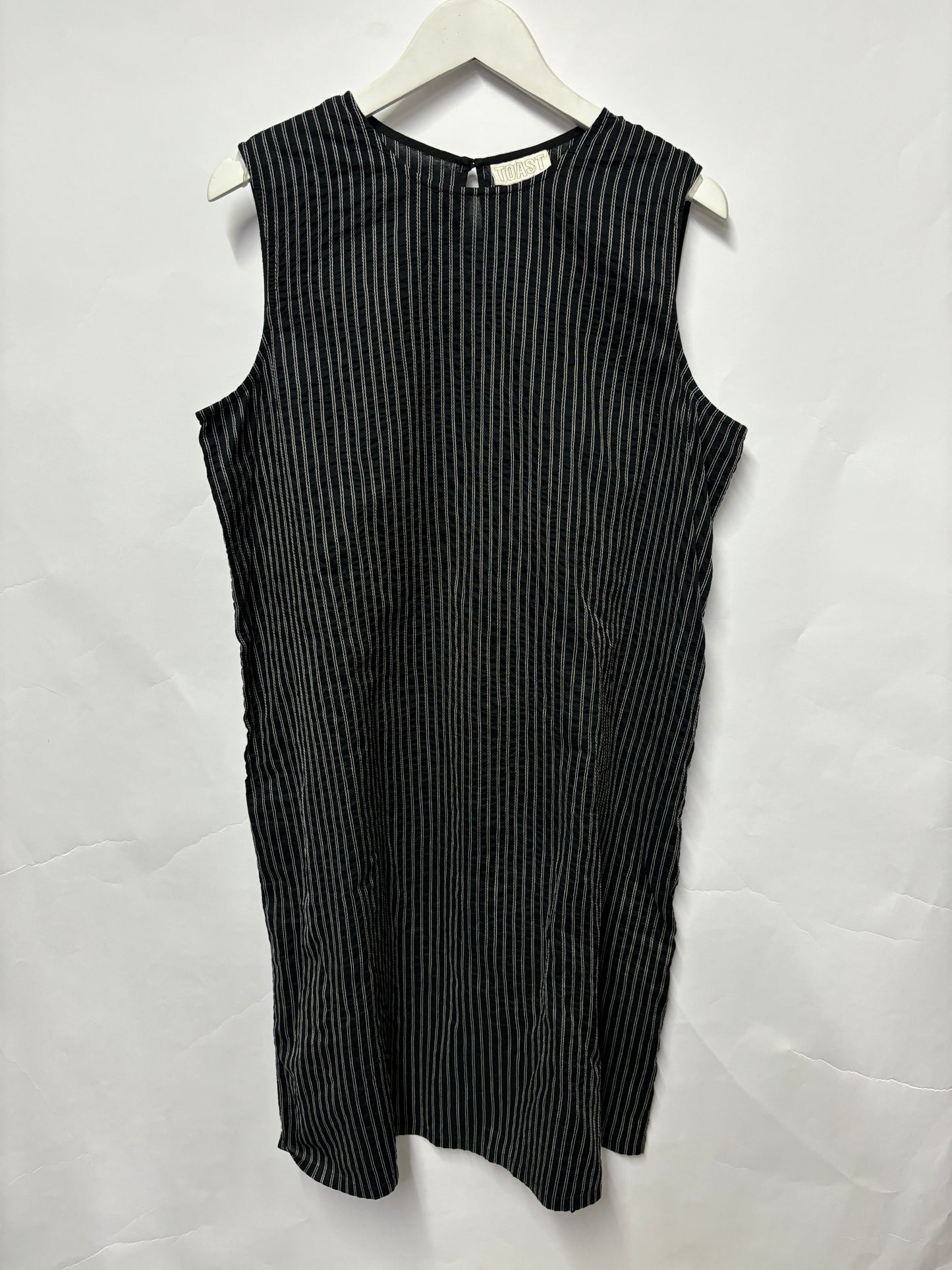 Toast Black Cotton Stripe Dress 16