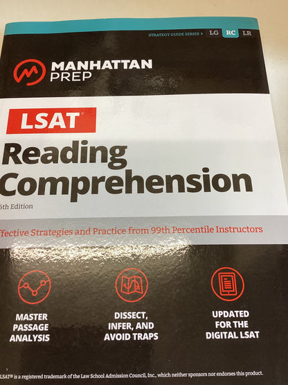 LSAT Reading Comprehension 6th Edition Effective Strategies and Practice From 99th Percentile Instructors