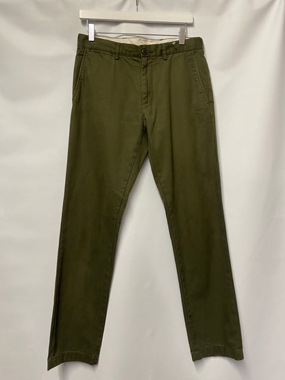 Club Monaco Green Cotton Davi’s Slim Fit Chino Trouser 29x32