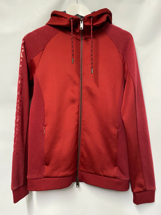 Armani Exchange Red Zip Up Hoodie Extra Small