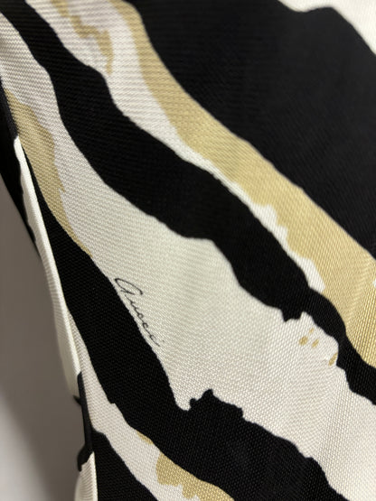 Gucci Black and White Retro Halterneck Top Small