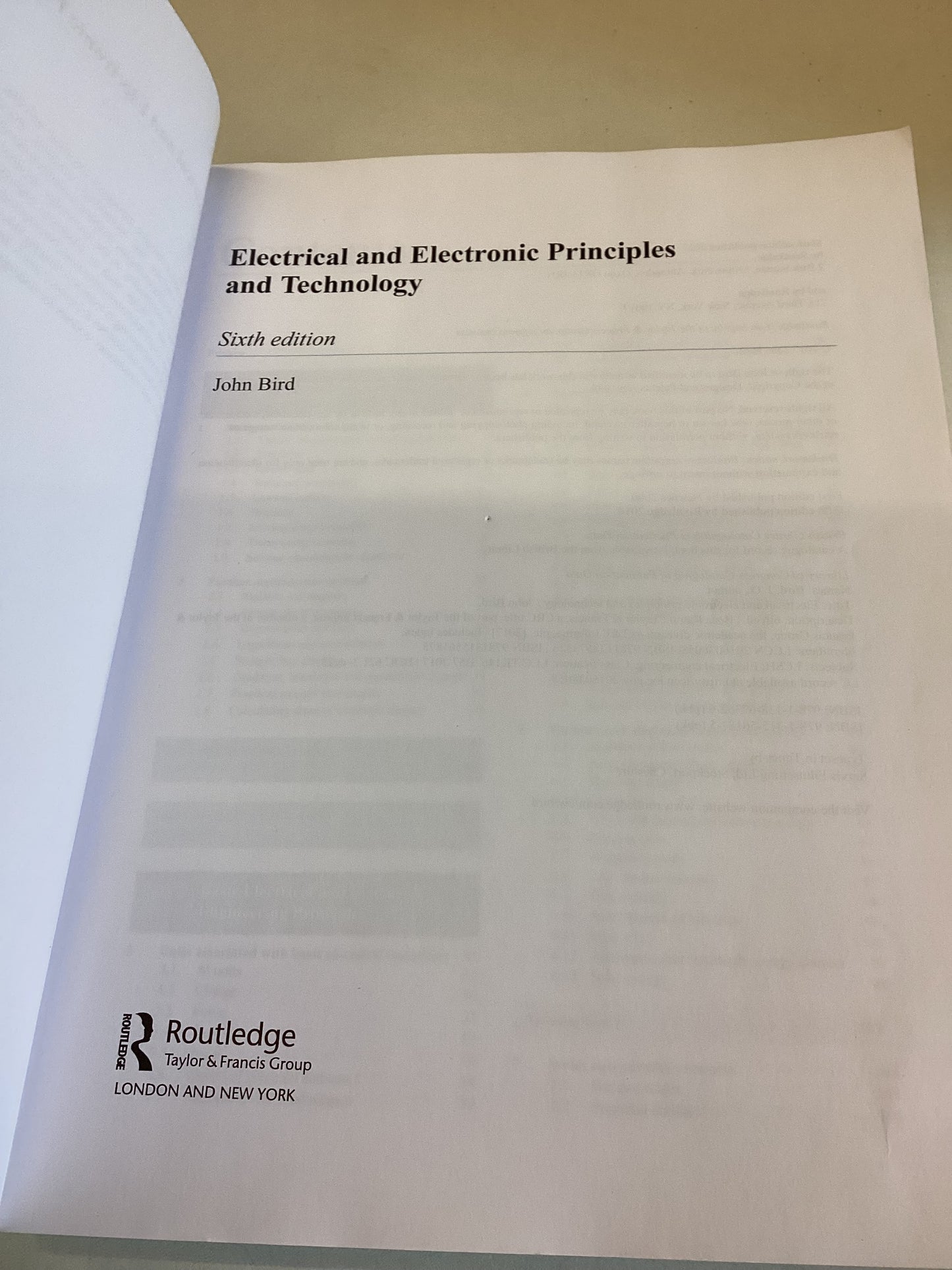 Electrical and Electronic Principles and Technology 6th Edition John Bird