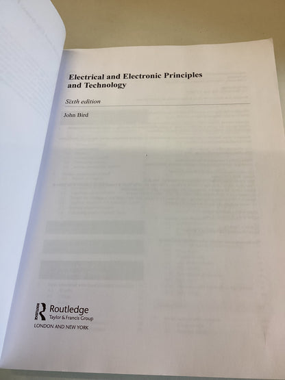 Electrical and Electronic Principles and Technology 6th Edition John Bird