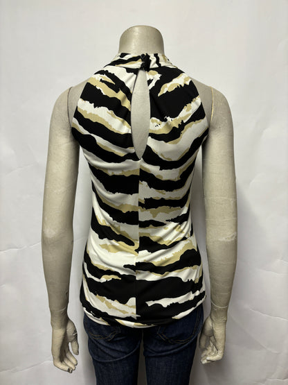 Gucci Black and White Retro Halterneck Top Small