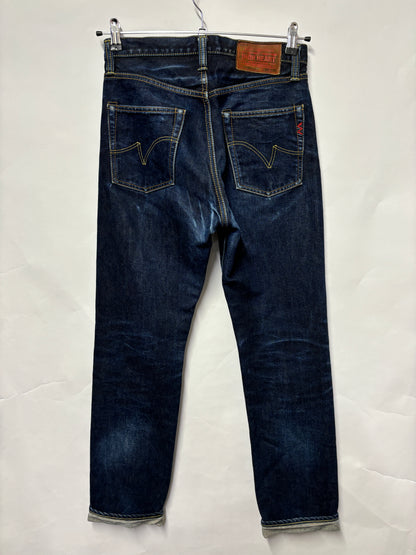 Iron Heart Indigo Straight Stonewashed Coated Jeans W30 L36