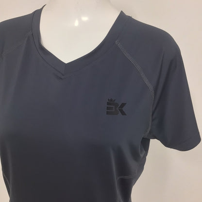 Brokig Slate Blue Sports Top Size L