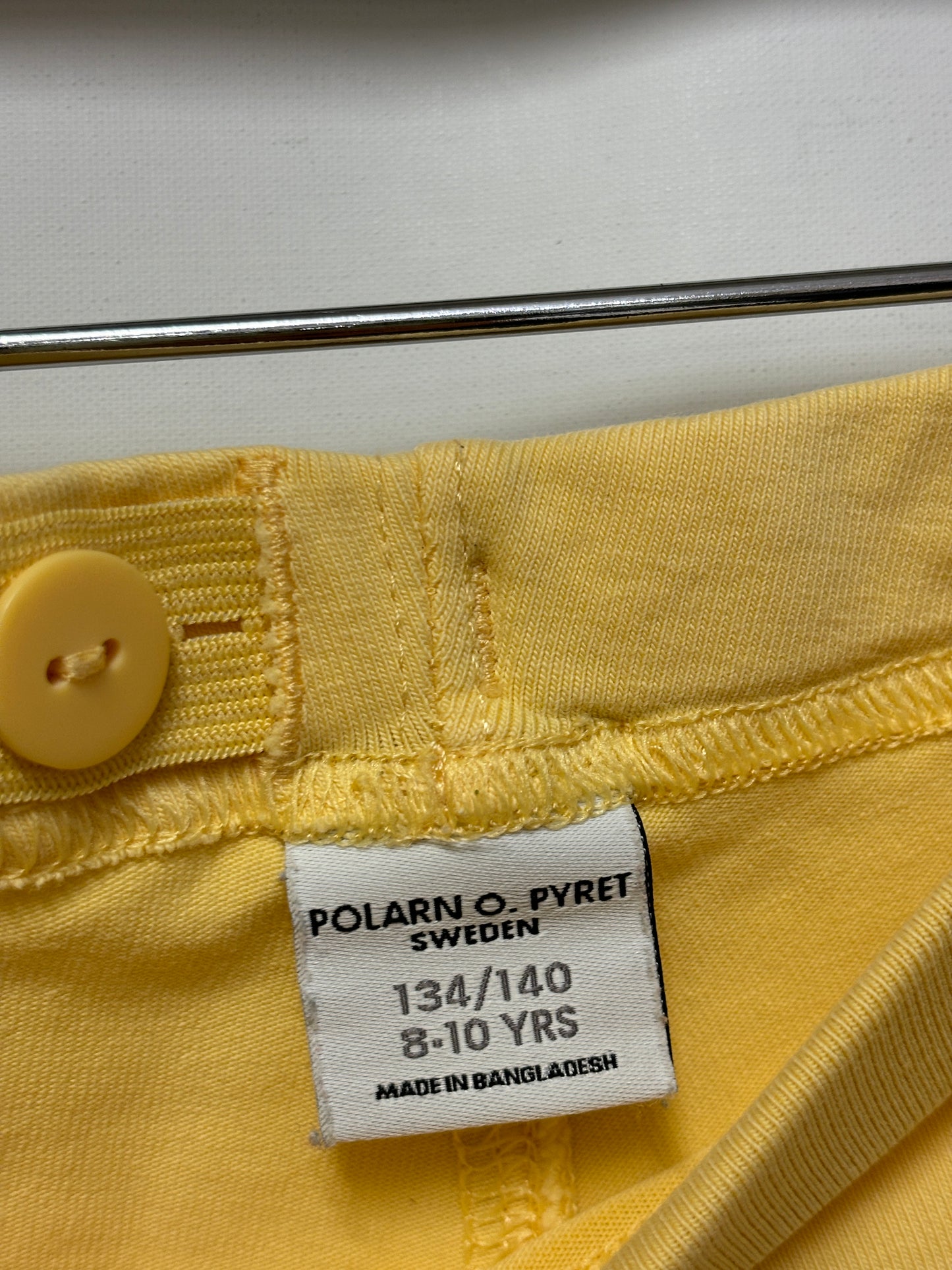 Polarn O. Pyret Yellow and Blue Cotton Set of 2 Leggings Junior 8/10 Years