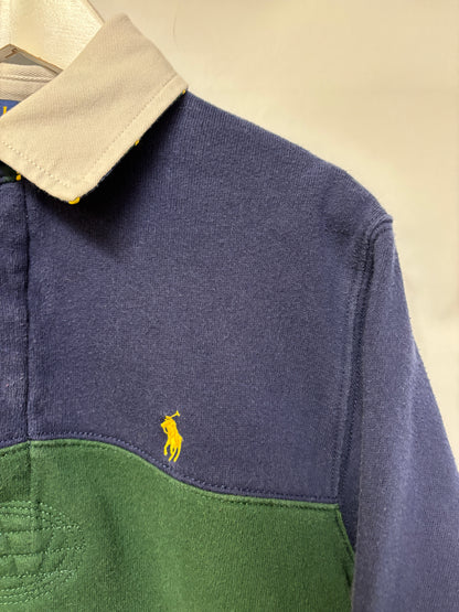 Polo Ralph Lauren Blue and Green Cotton Blend Polo Shirt 8