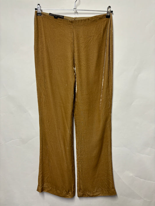 Ralph Lauren Gold Velour Loose Fit Trousers 38/10