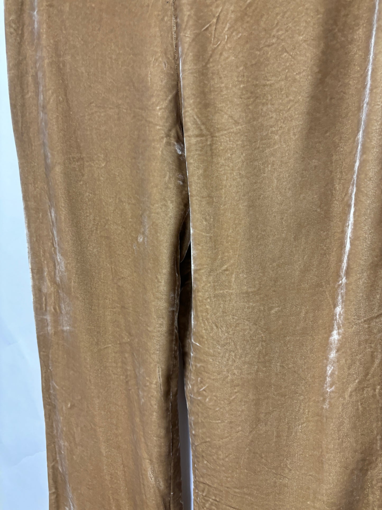 Ralph Lauren Gold Velour Loose Fit Trousers 38/10