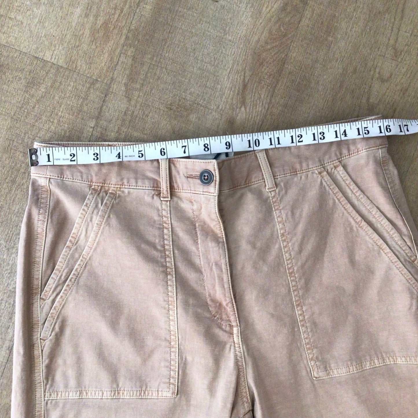 BNWT White Stuff Light Pink Organic Cotton Blend Chino Trousers Size 12R