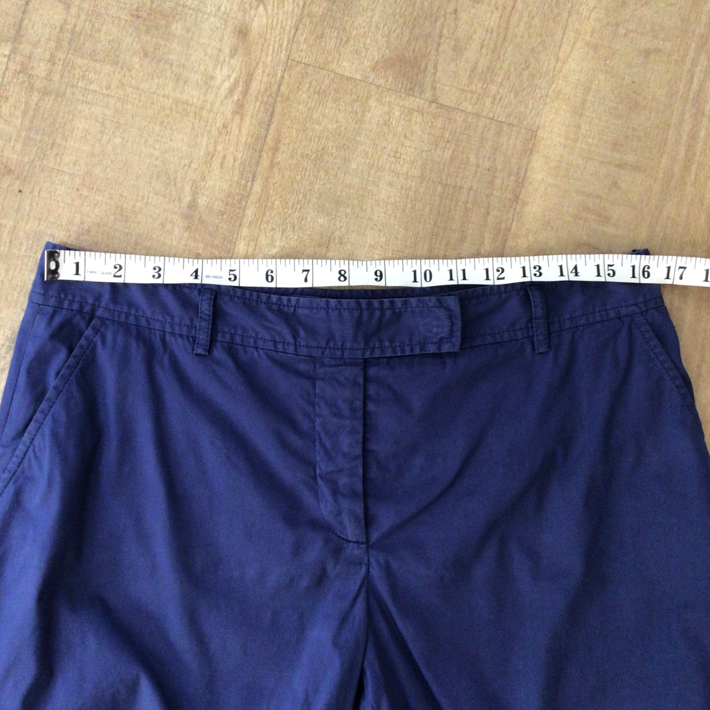 Prada Navy Blue Cotton Blend Shorts Size 44 (on label)