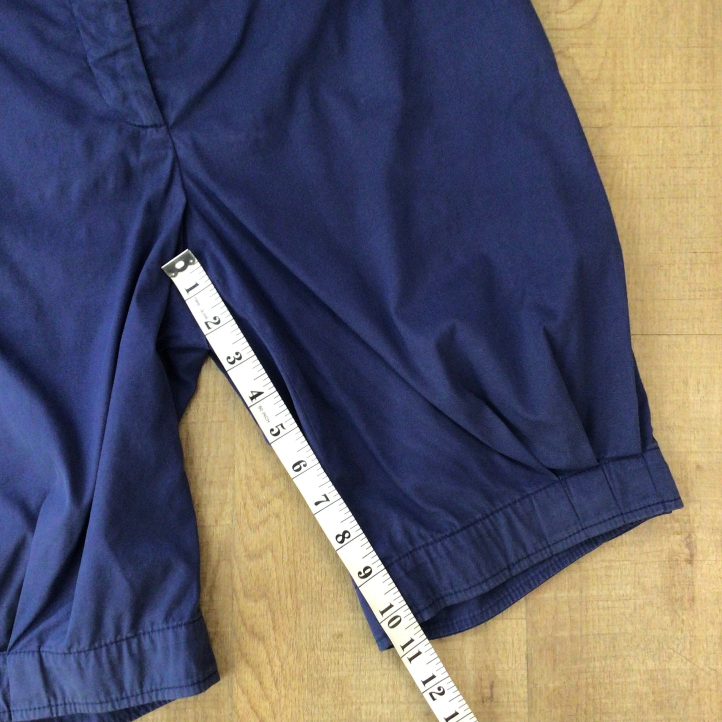 Prada Navy Blue Cotton Blend Shorts Size 44 (on label)