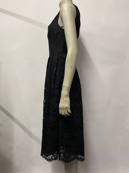 Whistles Black Lace Single Strap A-line Dress 10 BNWT
