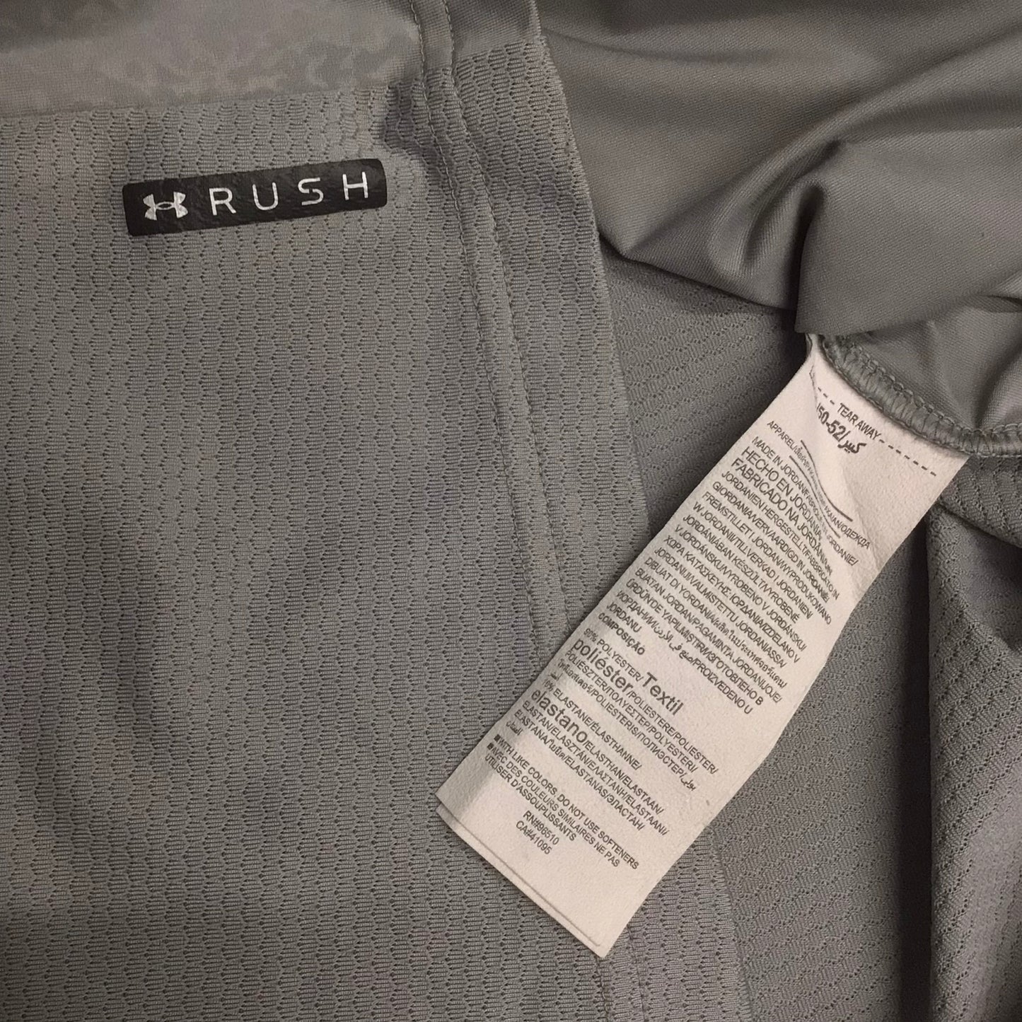 Under Armour UA Grey Rush Tee T Shirt Size L