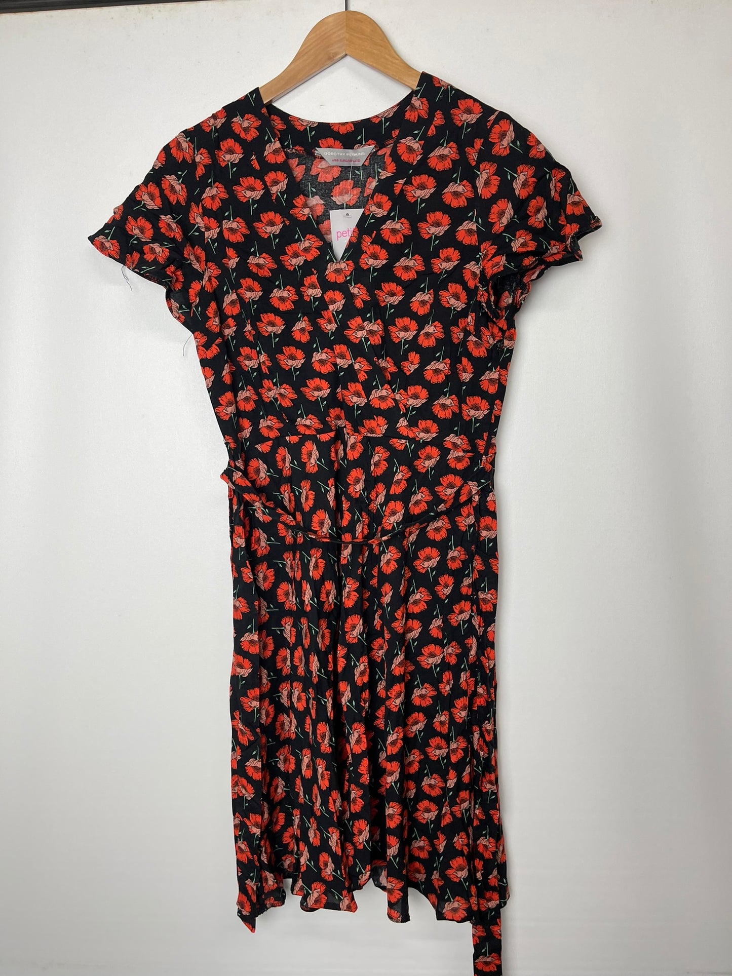 BNWT Dorothy Perkins Black and Orange Floral Dress Size 10