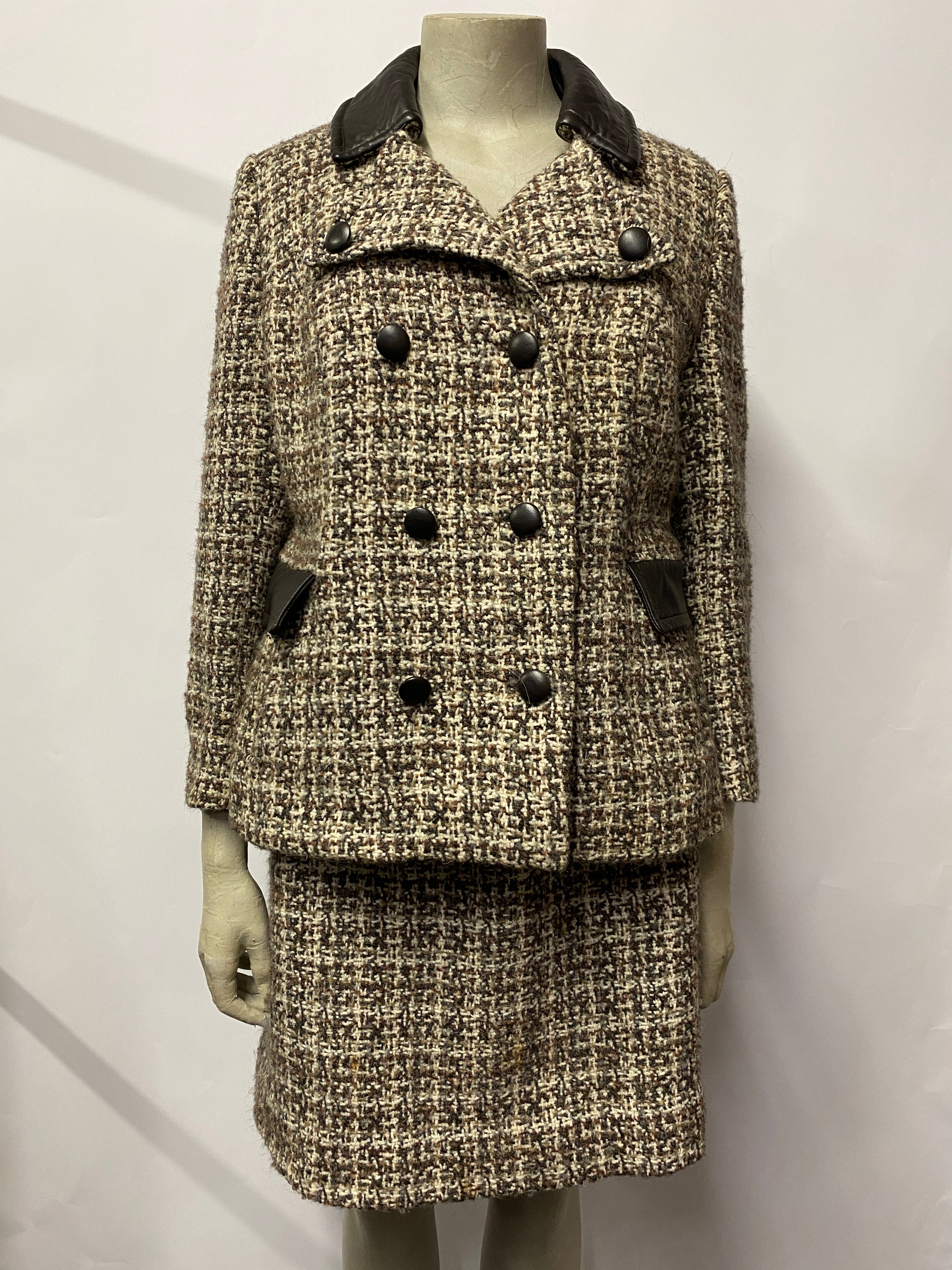 Vintage tweed clearance skirt suit