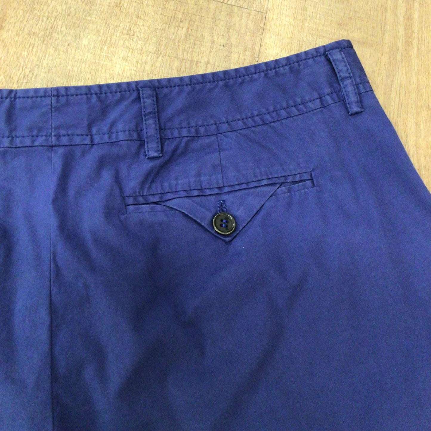 Prada Navy Blue Cotton Blend Shorts Size 44 (on label)