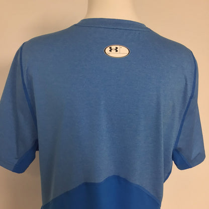 Under Armour Blue Fitted Sports T Shirt Heatgear Size L