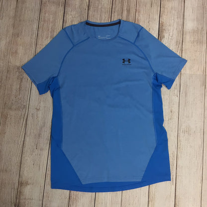 Under Armour Blue Fitted Sports T Shirt Heatgear Size L