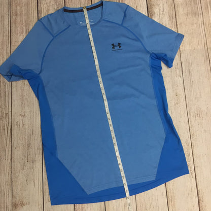 Under Armour Blue Fitted Sports T Shirt Heatgear Size L