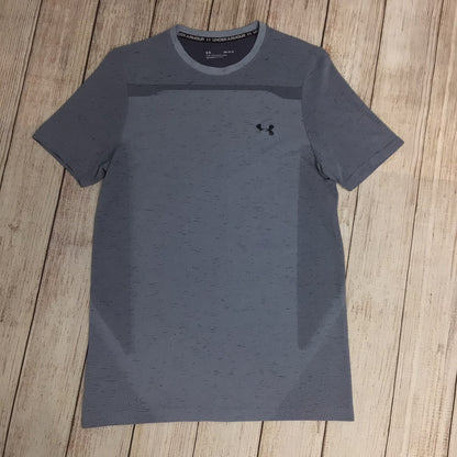 Under Armour Grey Fitted Sports T Shirt Size M