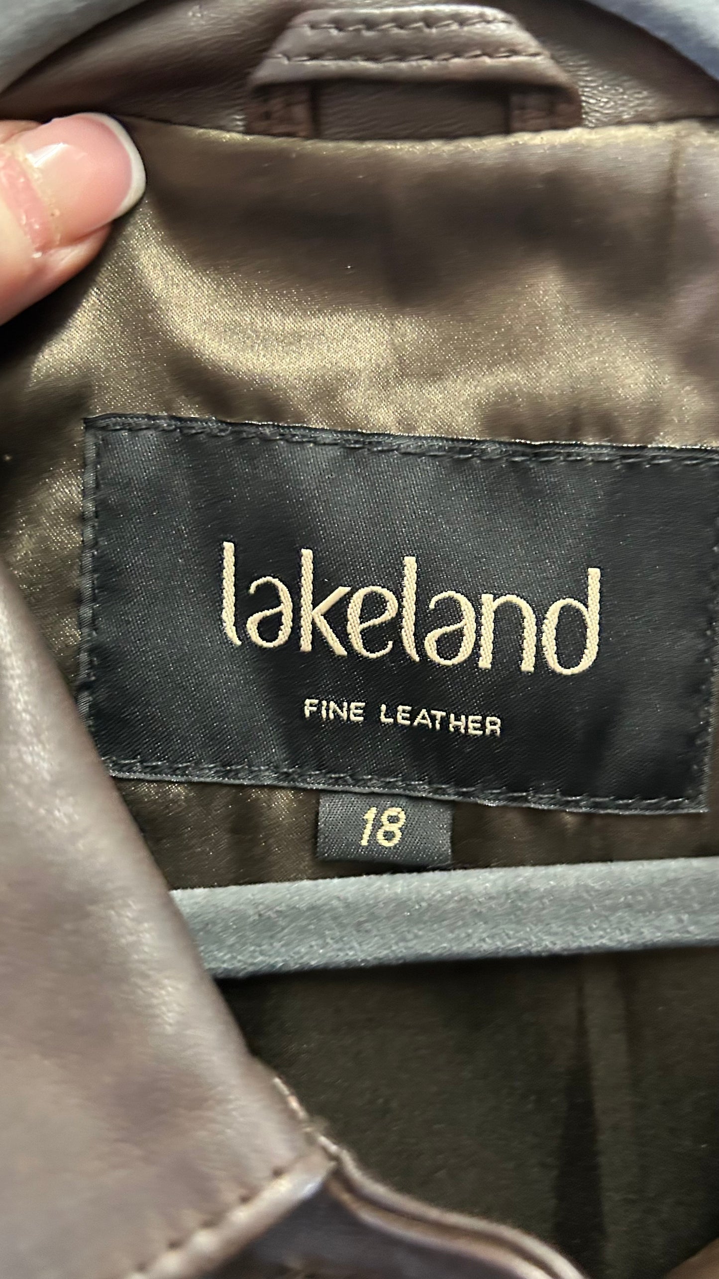 Lakeland Longer Leather Jacket , Brown, 18