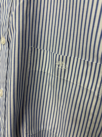 Pierre Balmain Blue and White Striped Oxford Shirt 17