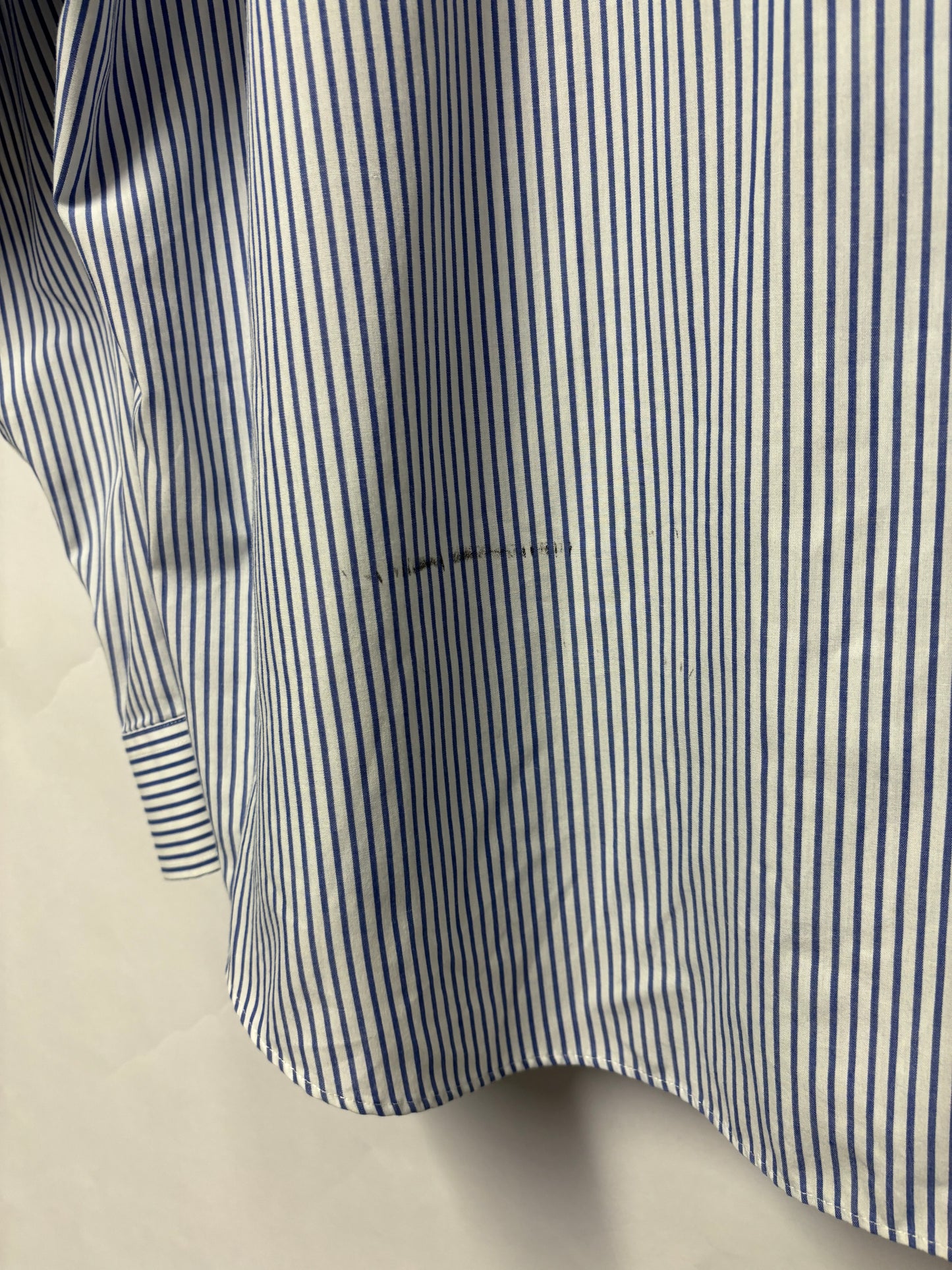 Pierre Balmain Blue and White Striped Oxford Shirt 17