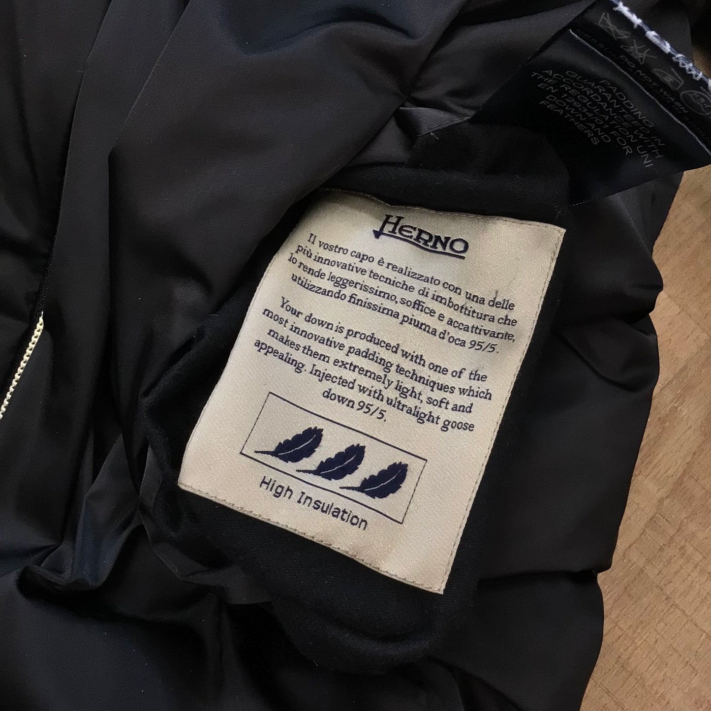 Herno Black Multi Reversible Down Jacket Size 44 (PI0368D-12170-9300)