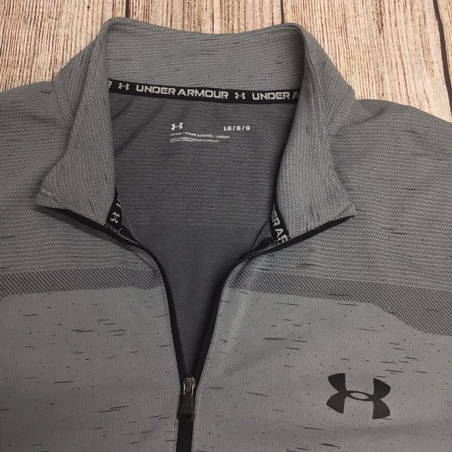 Under Armour Grey Fitted 1/2 Zip Top Size L