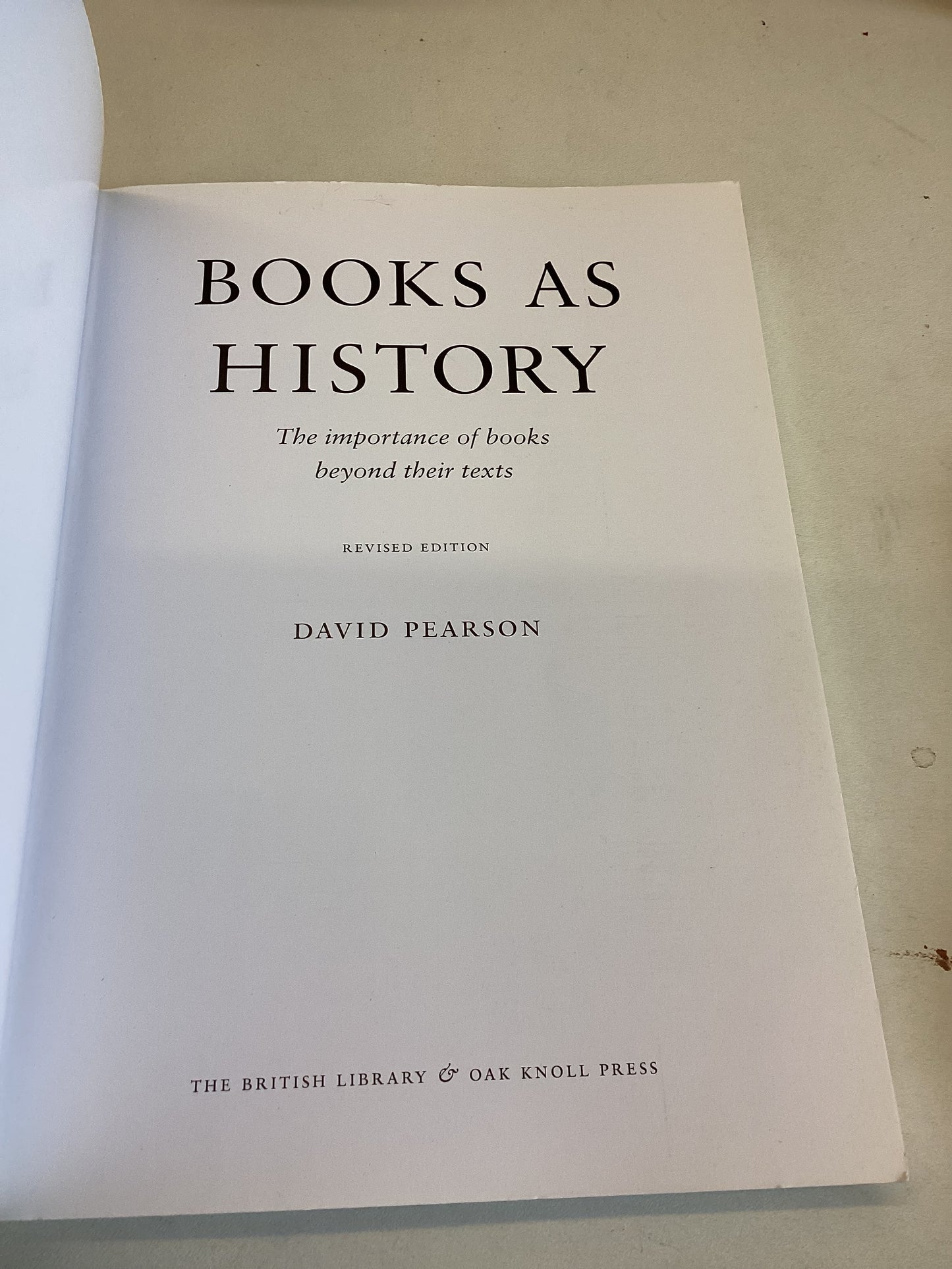 Books As History Revised Edition David Pearson