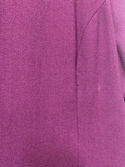 Vintage Carolina Herrera Purple 80s Ruffle Dress 10