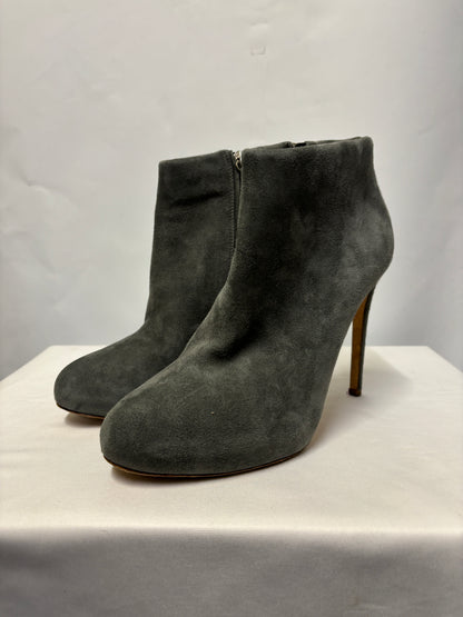 Rupert Sanderson Blue Suede Heeled Ankle Boots 38/5