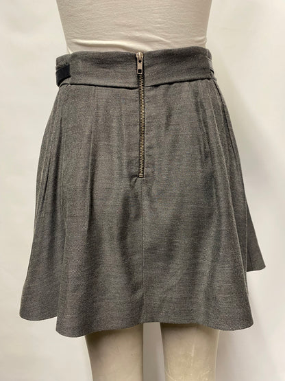 The Kooples Grey Belted Mini Skirt 36/8