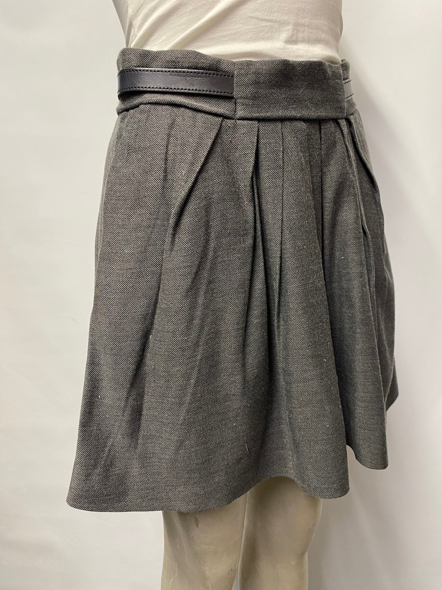 The Kooples Grey Belted Mini Skirt 36/8