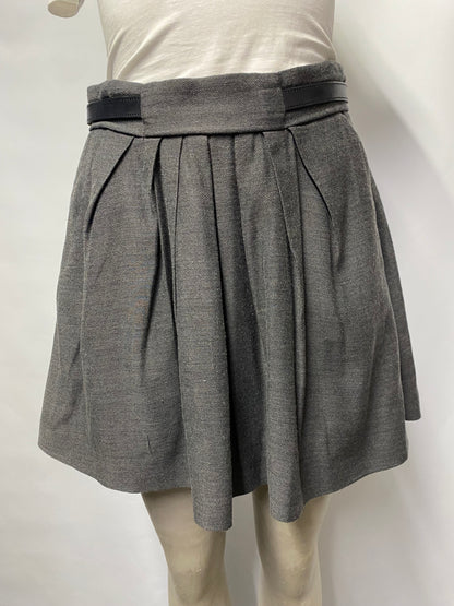 The Kooples Grey Belted Mini Skirt 36/8