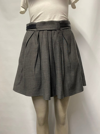 The Kooples Grey Belted Mini Skirt 36/8