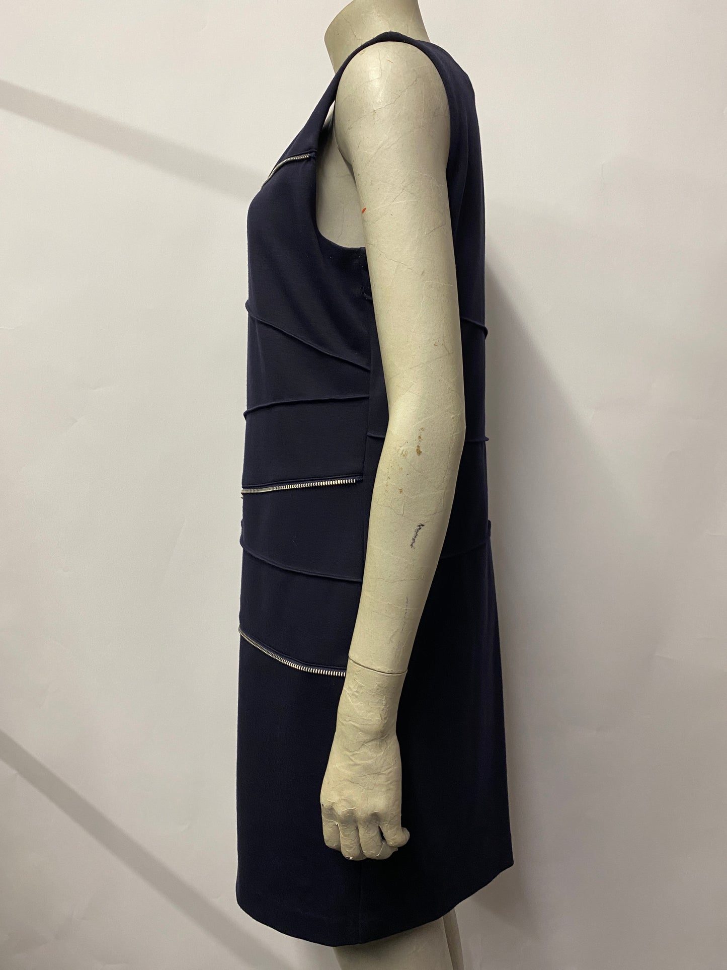 Michael Kors Navy Zipper Sleeveless Mini Dress 12
