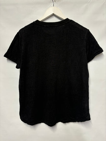 Comptoir Des Cotonniers x Uniqlo Washed Black Linen Top L