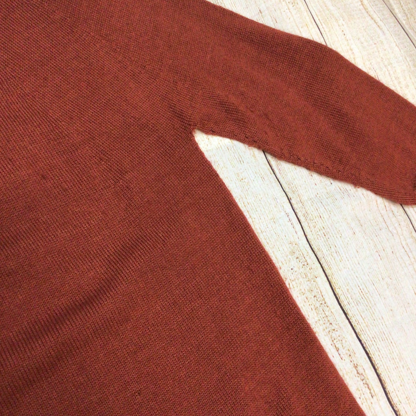 Peruvian Connection Rust Brown 100% Royal Alpaca Jumper Size M