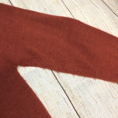 Peruvian Connection Rust Brown 100% Royal Alpaca Jumper Size M